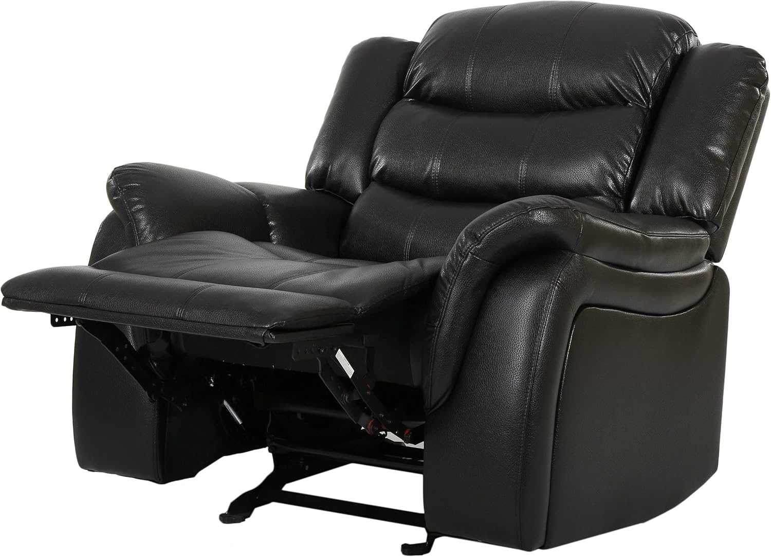 Christopher Knight Home GDFStudio Great Deal Furniture Merit Black Leather Recliner/Glider Chair