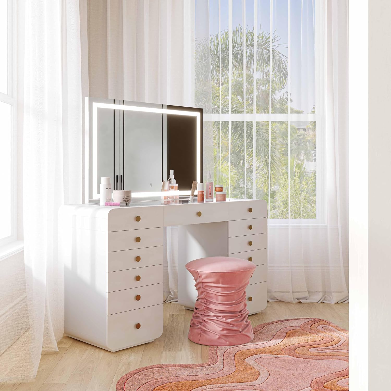 Tov Furniture Lola Jumbo LED Panel Vanity Mirror