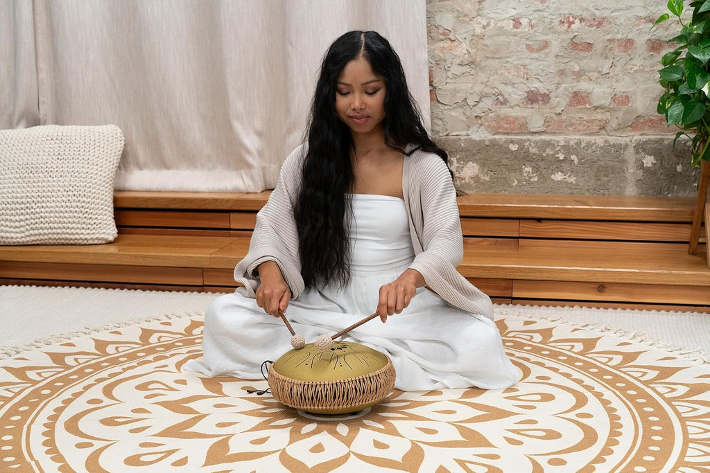 Meinl Sonic Energy Octave Steel Tongue Drum 8 Notes 10' with Mallets, Bag — Sound Healing Instrument for Musical Education, Meditation, ASMR, Yoga
