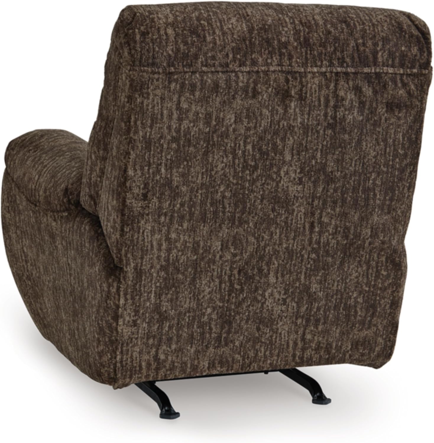 Signature Design by Ashley RiverCam Oversized Recliner Chair, Manual Rocker, Pillow-Top Arms and Polyester Fabric, Ideal for Living Room and Nursery, Chocolate Brown, 38' W