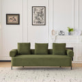 Christopher Knight Home Gilly 78' Modern Boucle Upholstered Sofa with Pillow, Oversized Comfy Cloud Couch with Wooden Frame, 3-Seater Sofa Couch for Living Room, Bedroom, Home Office, Olive Green
