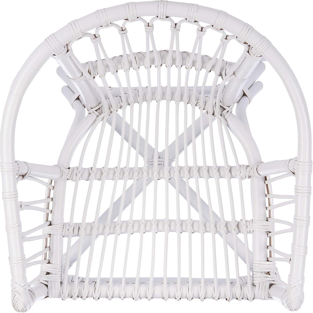 Safavieh Home Adriana Coastal White Rattan (Set of 2) Accent Chair (ACH6505B-SET2)