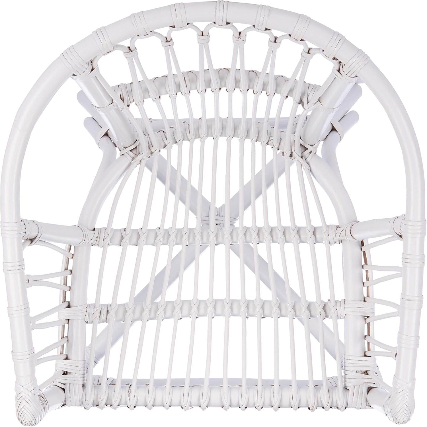 Safavieh Home Adriana Coastal White Rattan (Set of 2) Accent Chair (ACH6505B-SET2)