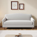 Christopher Knight Home Sola 77.5'' Modern Chenille Upholstered Loveseat Sofa with Rolled Armrest and Rubberwood Frame, 2-Seater Home Sofa Living Room, Comfy Couch for Hotel/Apartment, Light Grey