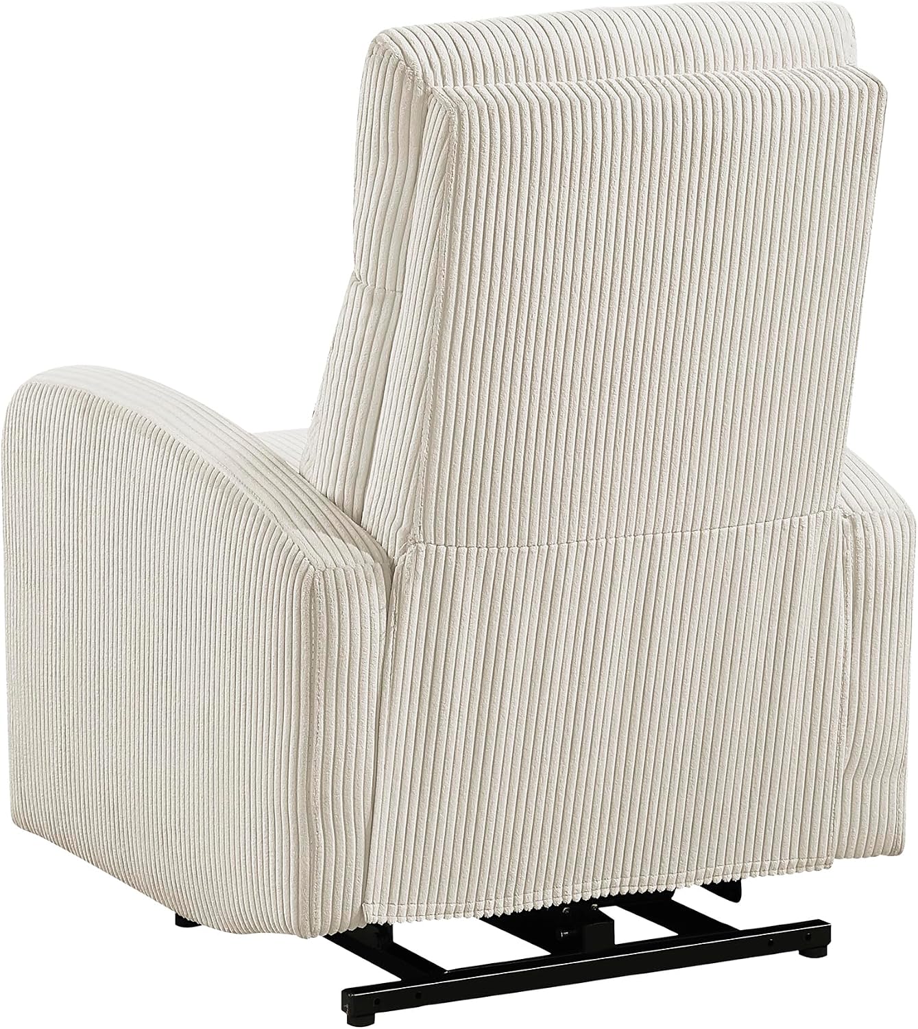 Lexicon Power Lift Recliner Chair for Elderly with Remote Control, Gentle Lift Motion, Side Pocket Armrest, Corduroy Upholstered Electric Recliner for Living Room/Bedroom, Easy Assembly, Beige