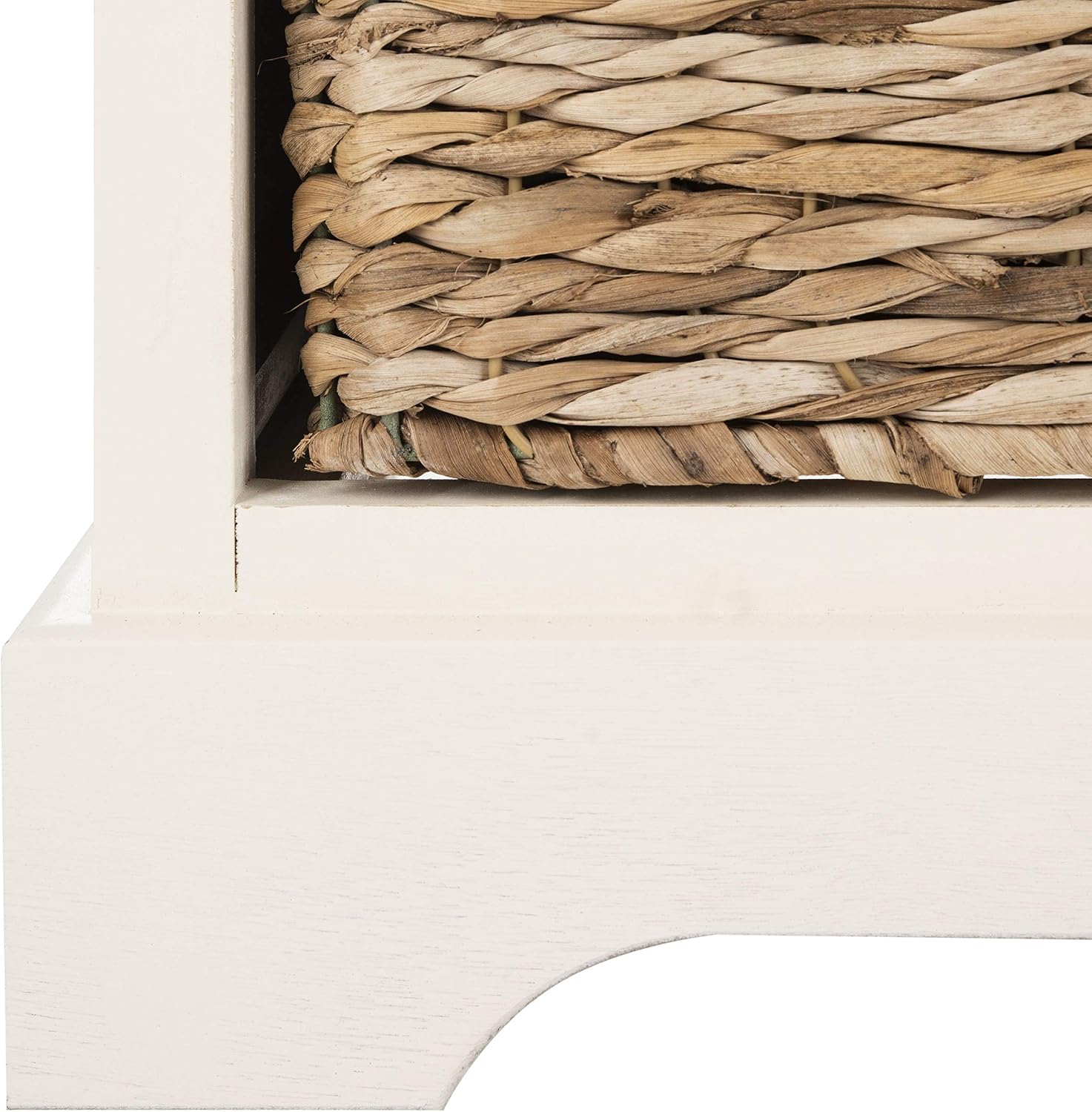 SAFAVIEH Furniture - Herman 2-Drawer Storage Unit - Distressed Cream - Solid Wood - Classic Storage Design - Ideal for Living Room, Entryway, 29' W x 13' D x 27.5' H - Fully Assembled (AMH5702C)