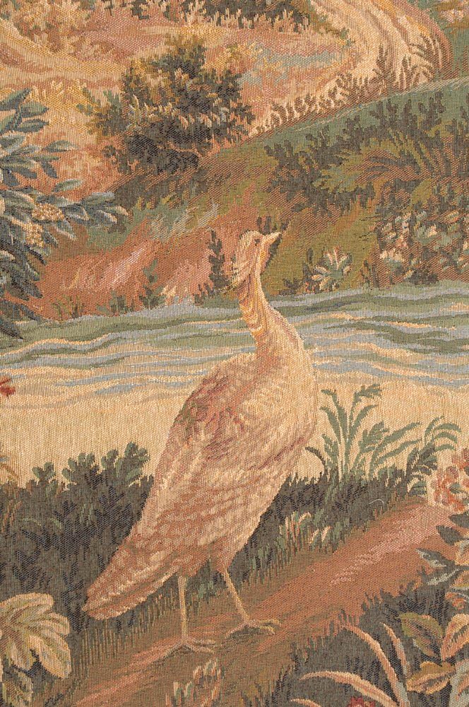 Charlotte Home Furnishings Inc. Verdure Aux Oiseaux I French Tapestry Wall Hanging 58 X 43 Inch Viscose Cotton And Polyester Blend Wall Art Perfect For Home Decor Room Decor And Wall Decor