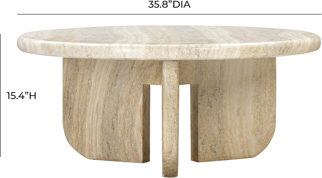Tov Furniture Patrizia Concrete Round Coffee Table