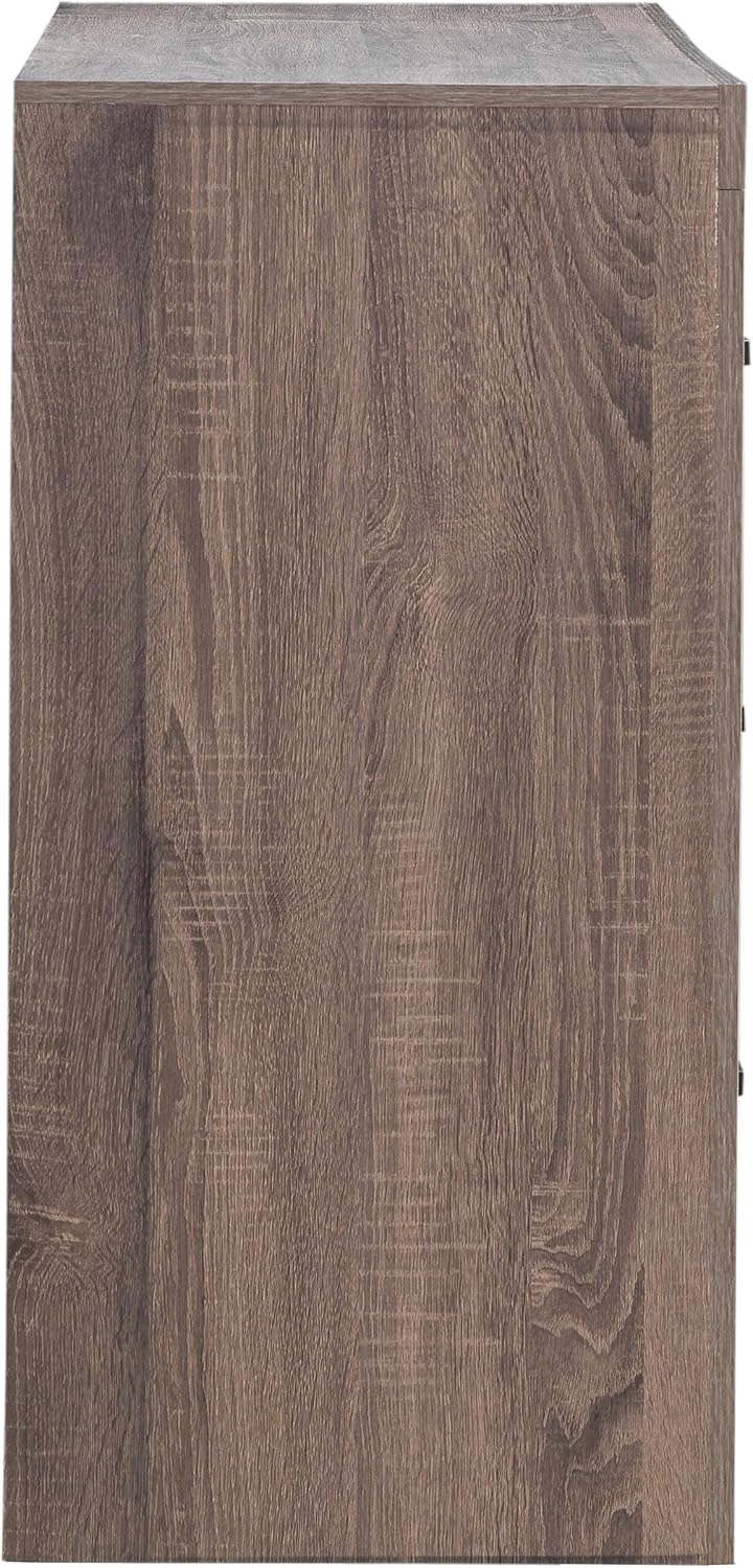 Coaster Home Furnishings Brantford Farmhouse 59-inch 6-Drawer Bedroom Dresser Clothing Storage Cabinet Wide Chest of Drawers Organizer Unit Barrel Oak 207043