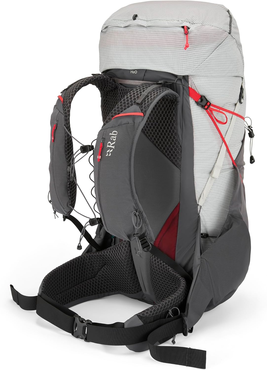 Rab Muon Hiking Pack - Lightweight Durable Backpack for Hiking, Trekking, & Backpacking - Pewter/Graphene - 50-Liter (Back Length - Medium)