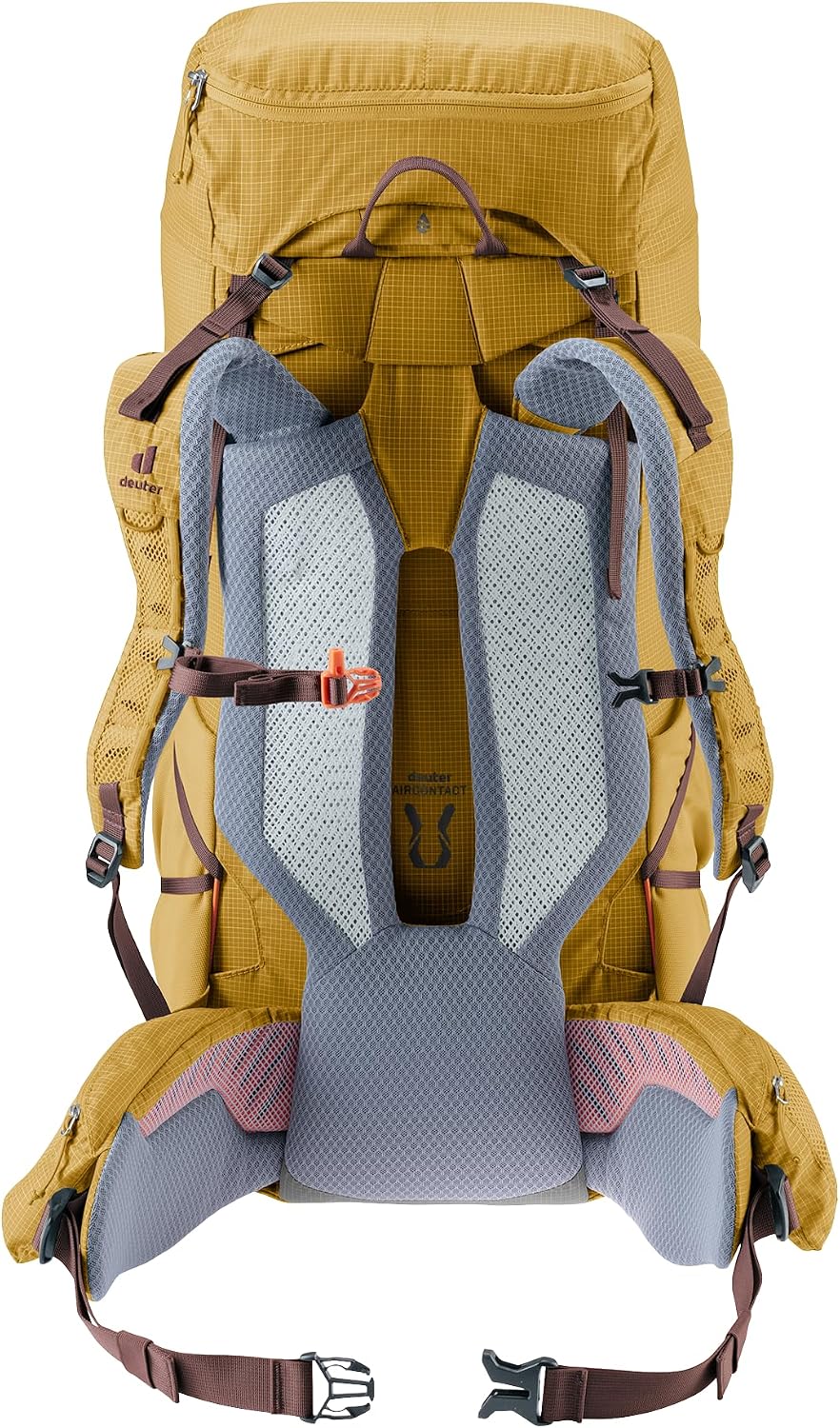 Deuter Aircontact Ultra 50 + 5L Lightweight Thru-Hiker Backpack for Backpacking & Long-Distance Hiking & Travel - Savanna-Raisin