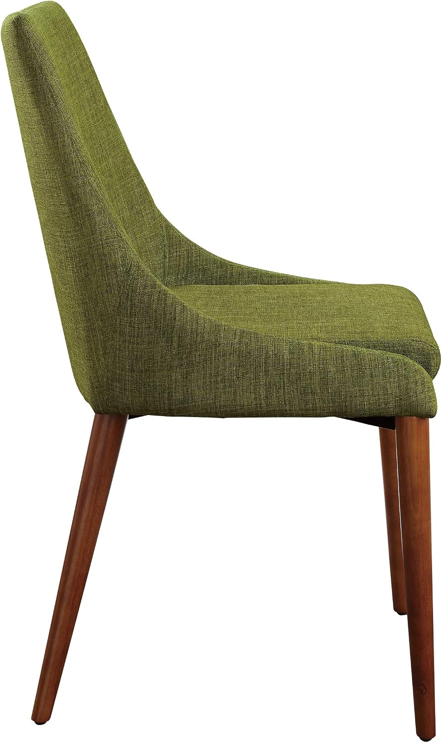OSP Home Furnishings Palmer Mid-Century Modern Dining Chair, 2-Pack, Fabric, Green