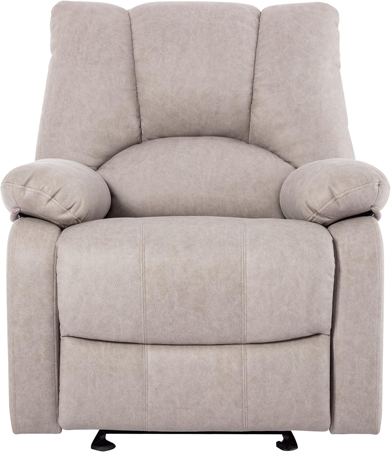 Watson & Whitely Power Recliner Chair for Adults, Fabric Electric Glider Reclining Chair for Living Room and Nursery, Upholstered Rocker Recliner with USB Port, Creamy Grey