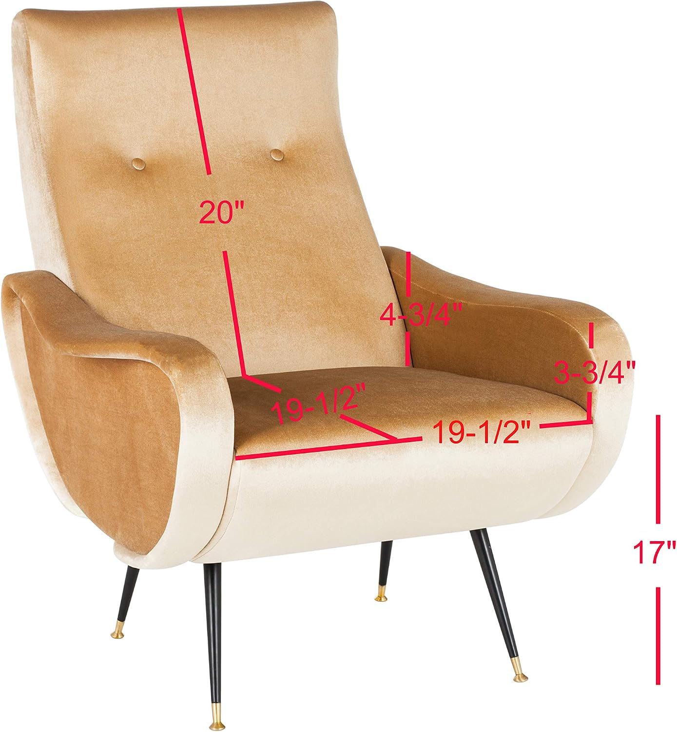 Safavieh Accent Chair, Normal, Camel
