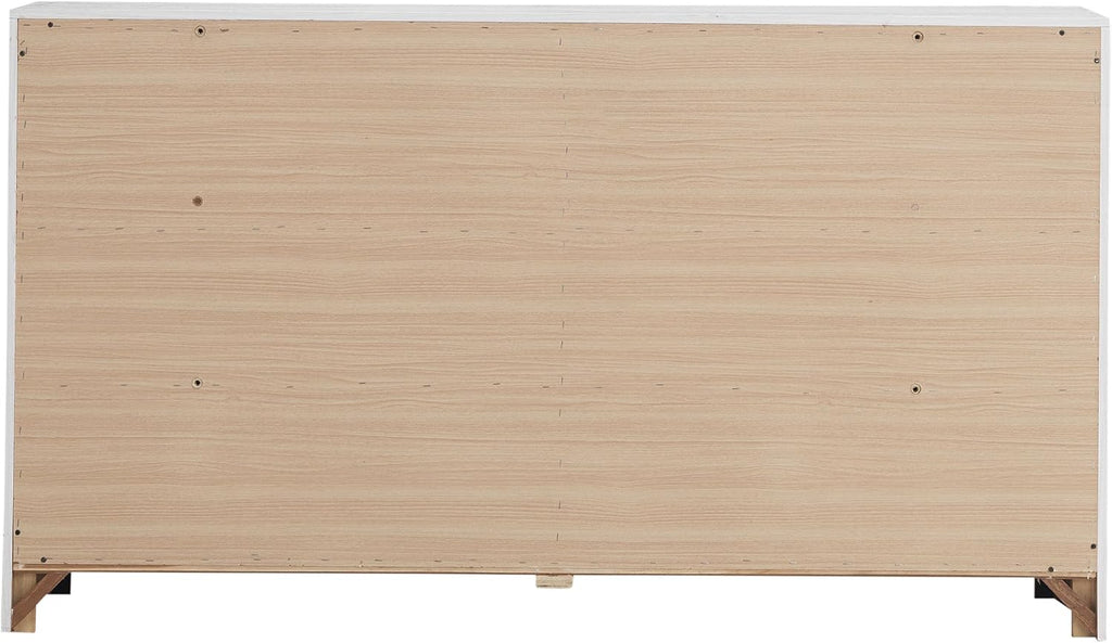 Coaster Home Furnishings Brantford Farmhouse 59-inch 6-Drawer Bedroom Dresser Clothing Storage Cabinet Wide Chest of Drawers Organizer Unit Coastal White 207053