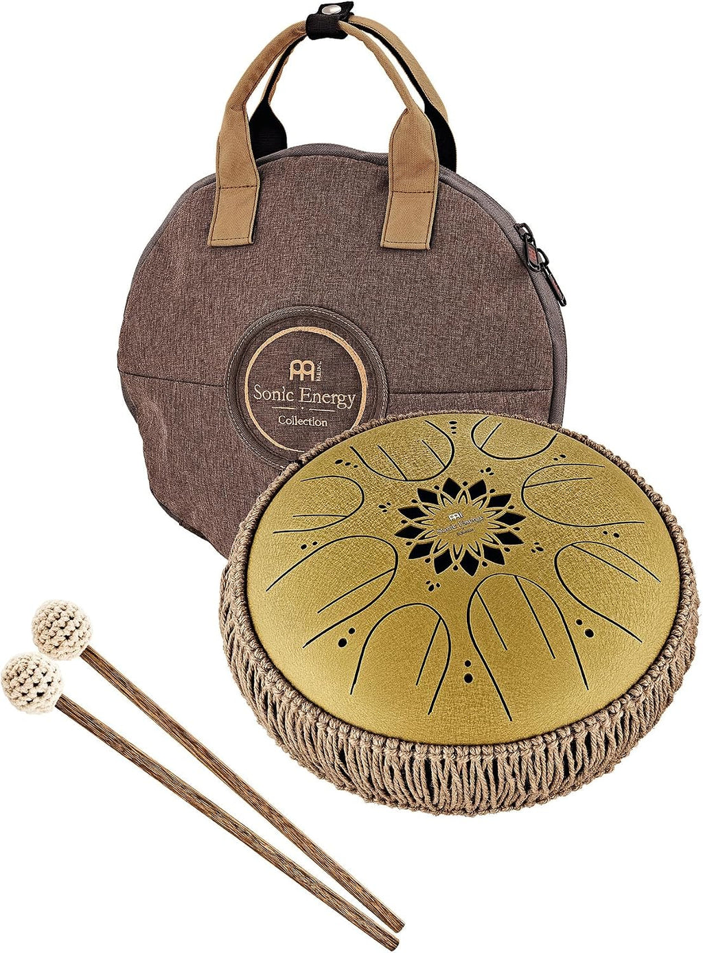 Meinl Sonic Energy Octave Steel Tongue Drum 8 Notes 10' with Mallets, Bag — Sound Healing Instrument for Musical Education, Meditation, ASMR, Yoga