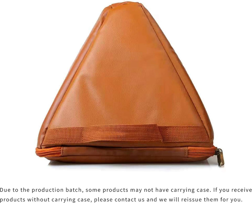 TOPFUND 9 inch Crystal Singing Pyramid with Synthetic Leather Carrying Case and Quartz Suede Mallet