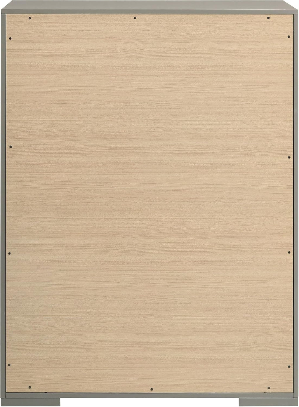 Coaster Home Furnishings - Ives - Wood - 5-Drawer Chest with 3-Dimensional Diamond Tile, Felt-Lined Top Drawer and Metal Glides - Contemporary - Bedroom - Grey High Gloss - 224975