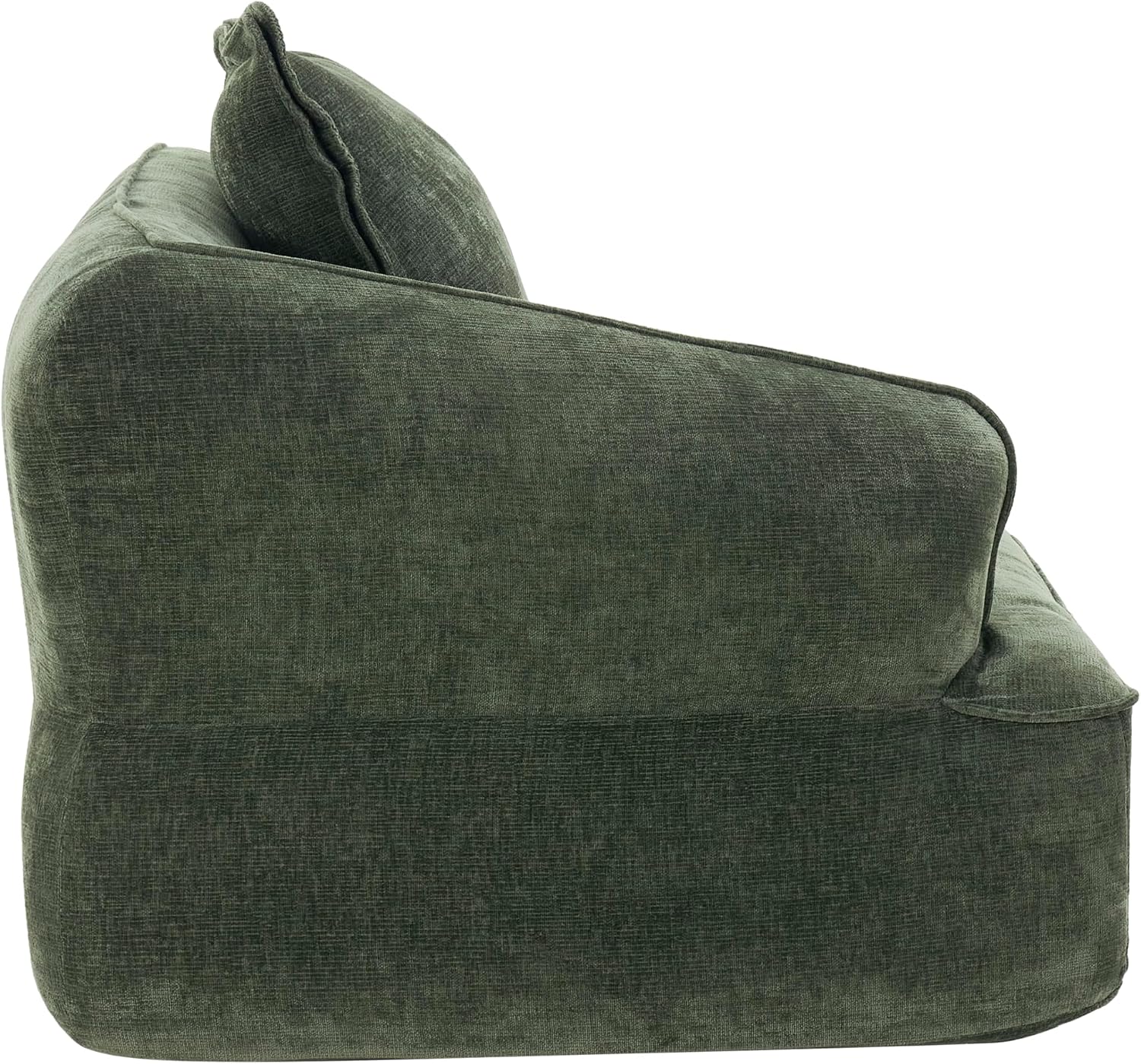 Christopher Knight Home Zacha 121' Modular L-Shape Sofa Couch with Chaise Lounge, Modern Boneless Sofa for Living Room, Fabric Upholstered Cloud Couch with Deep Seat, Olive Green