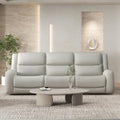 Furniture of America Muriel Modern Fabric Sofa with Recliners and Padded Arms, Comfortable Lounge Couch for Living Room, Office, Bedroom, Beige