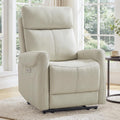 KISLOT Wall Hugger Recliner Chair for Adults, Faux Leather RV Recliner with USB Charging Ports Electric Power Reclining Sofa for Living Room Home Theater Seating Bedroom