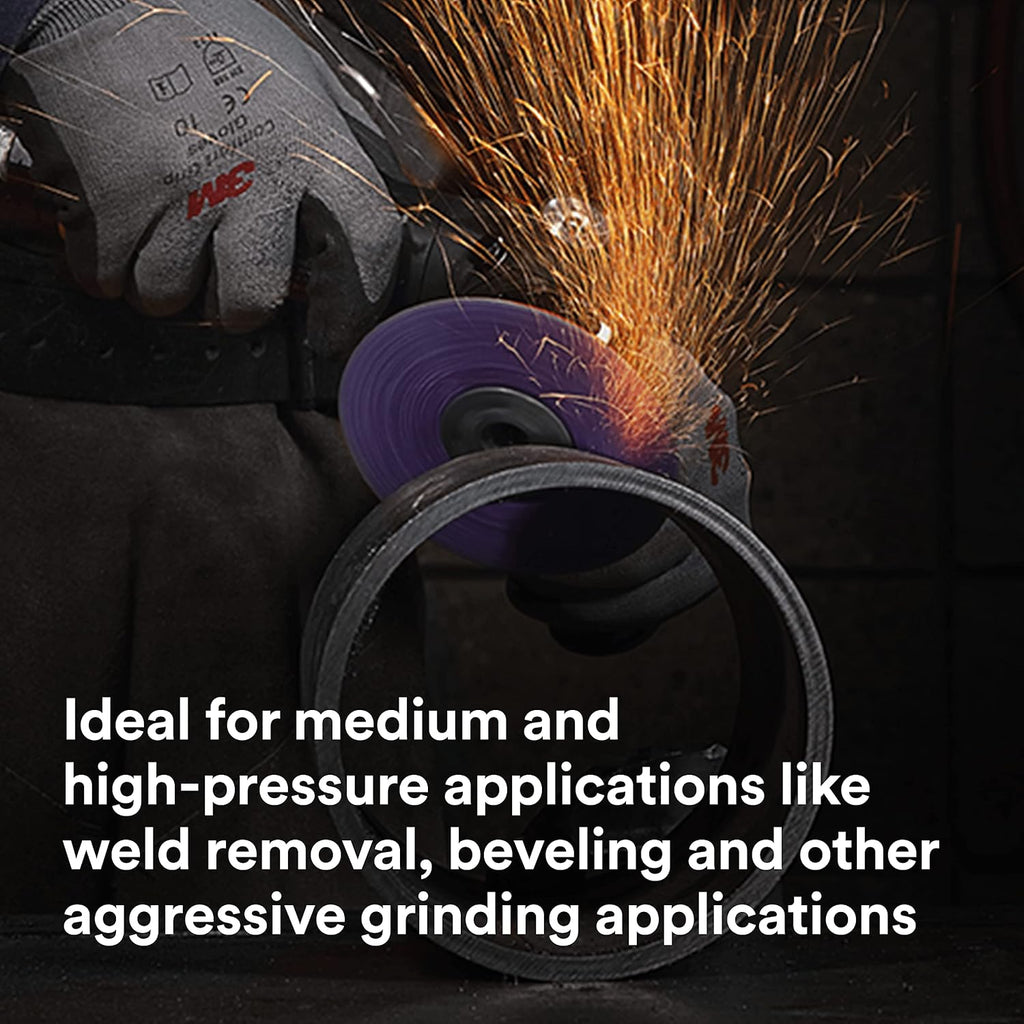 3M Cubitron II Fibre Disc 982CX Pro, 36+, TN Quick Change, 5 in, Die TN500P, Pack of 25, Improved Productivity, Longer Cut Rates, Designed for Heavy Metal Removal, Excels in Carbon Steel Applications