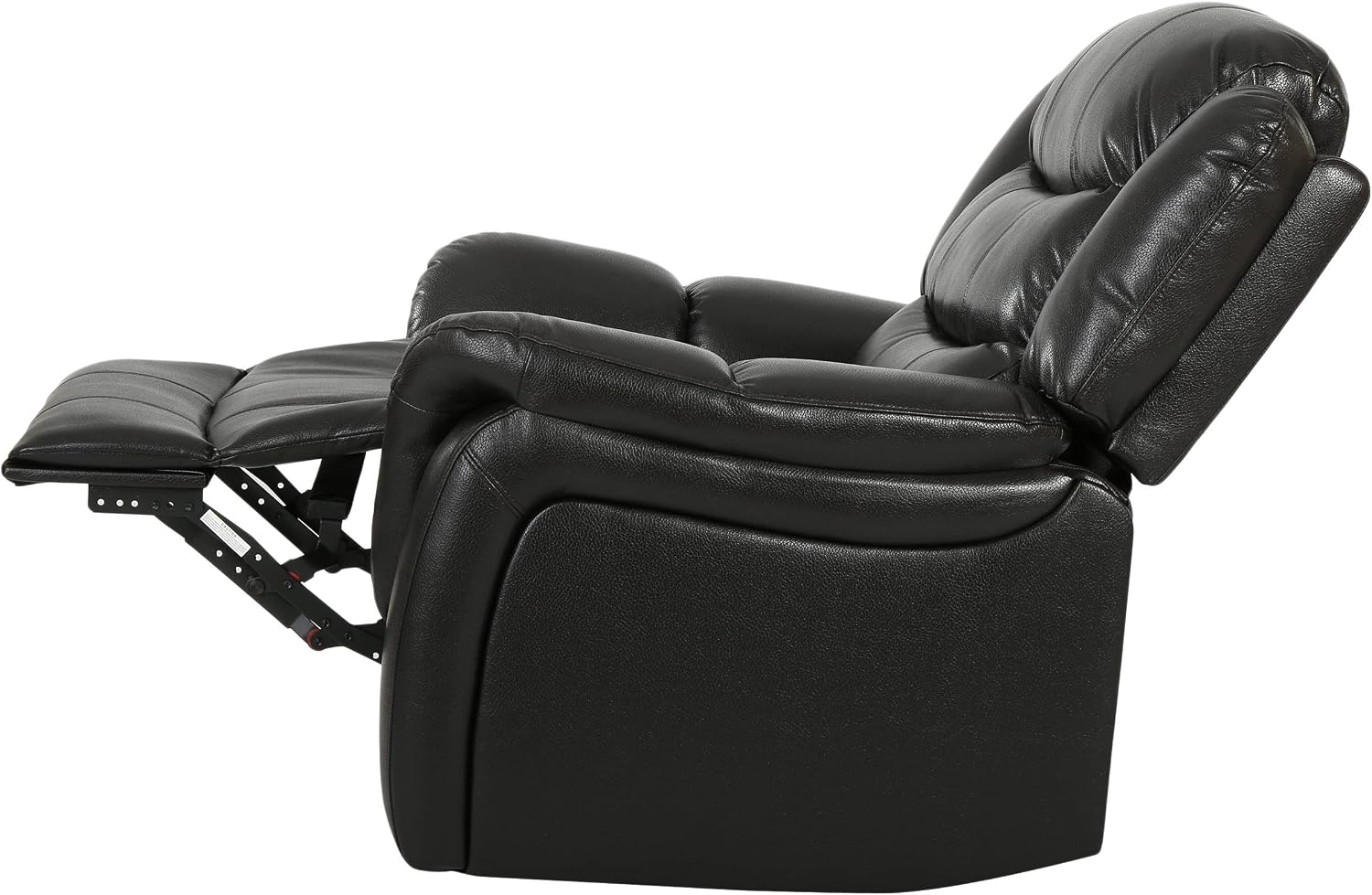 Christopher Knight Home GDFStudio Great Deal Furniture Merit Black Leather Recliner/Glider Chair