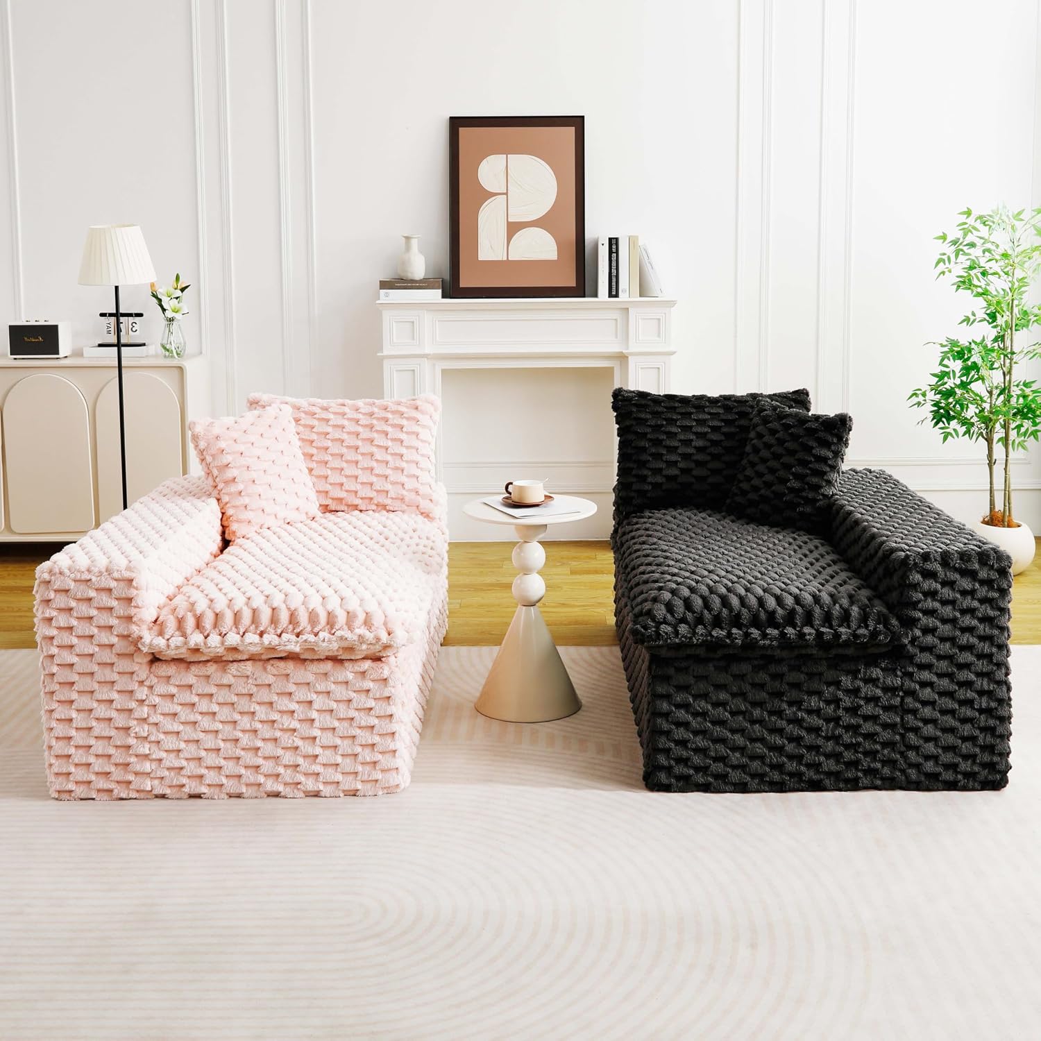 KEIKI 2Seat Modular Turtle Velvet Sofa Couch for Living Room Small Space Comfort Seekers Homeowners Warm Inviting Comfy Supportive Rest Space Elegant Premium Premium Design Pink