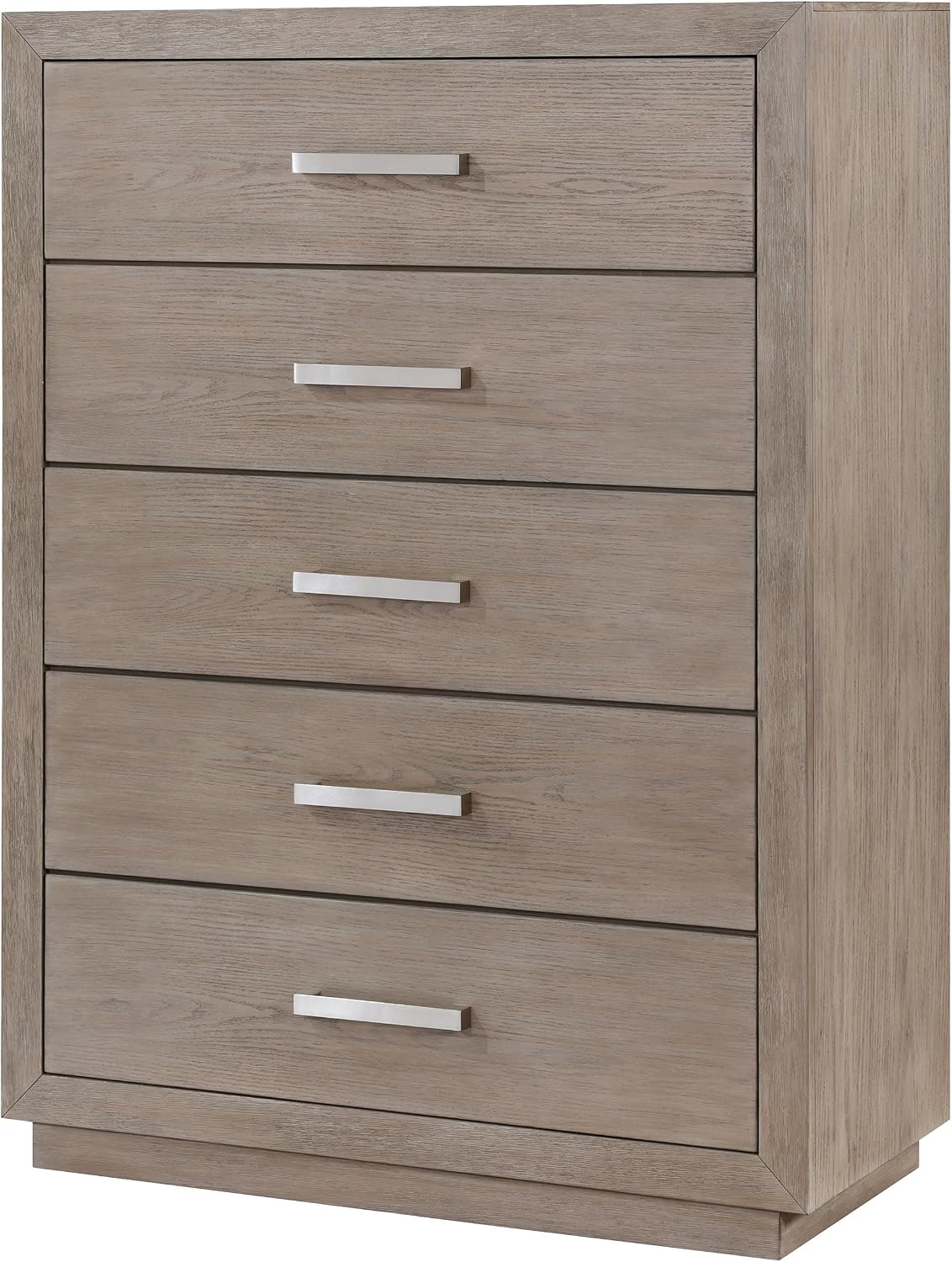 Coaster Home Furnishings - Kenora - Wood - 5-Drawer Chest with Chrome Bar Pulls, Mitered Trim and Recessed Base - Transitional - Bedroom - Barley Brown - 224855
