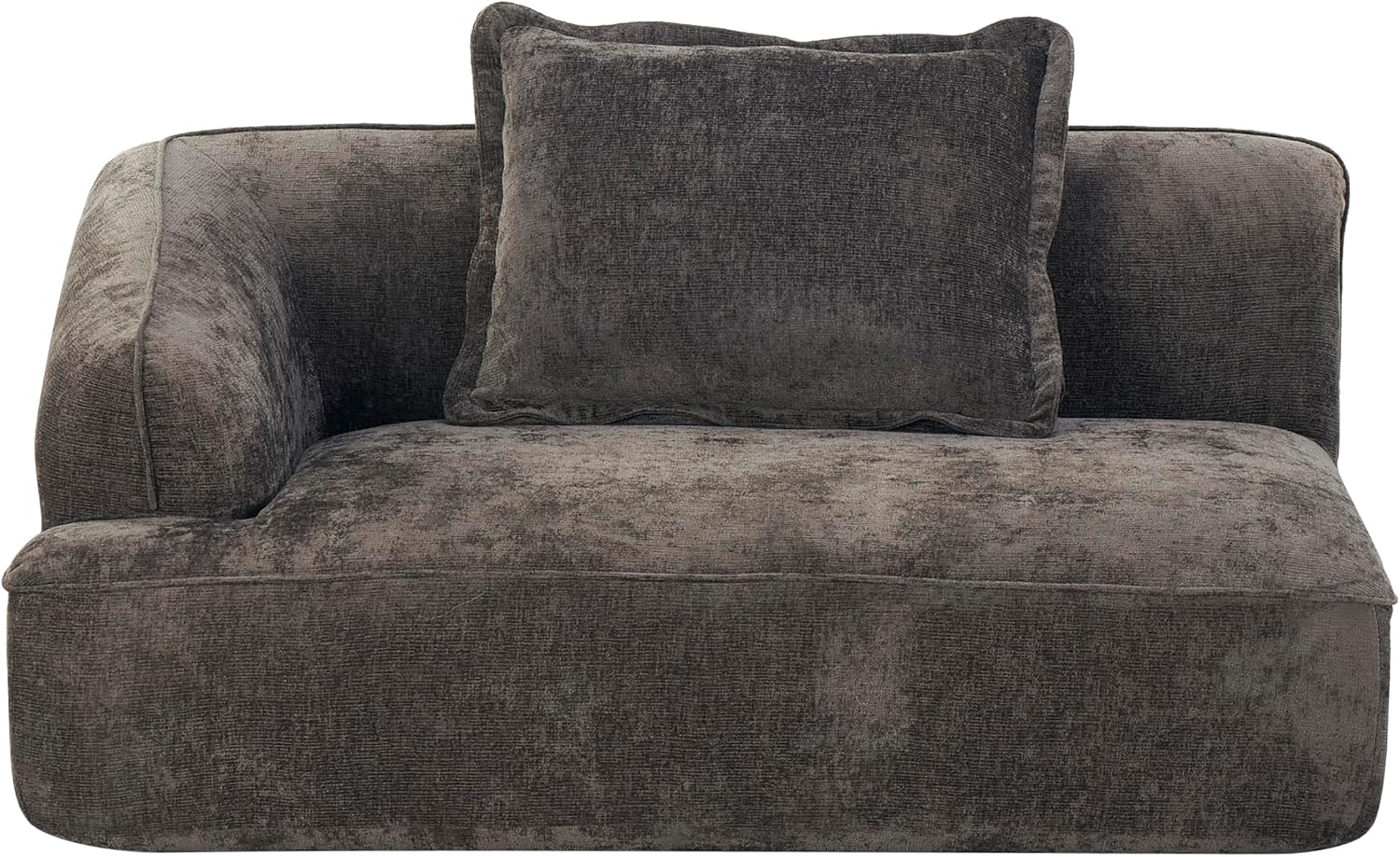 Christopher Knight Home Zacha 121' Modular L-Shape Sofa Couch with Chaise Lounge, Modern Boneless Sofa for Living Room, Fabric Upholstered Cloud Couch with Deep Seat, Dark Brown