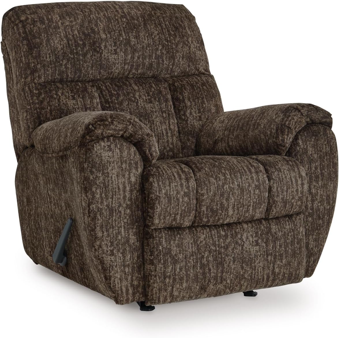Signature Design by Ashley RiverCam Oversized Recliner Chair, Manual Rocker, Pillow-Top Arms and Polyester Fabric, Ideal for Living Room and Nursery, Chocolate Brown, 38' W