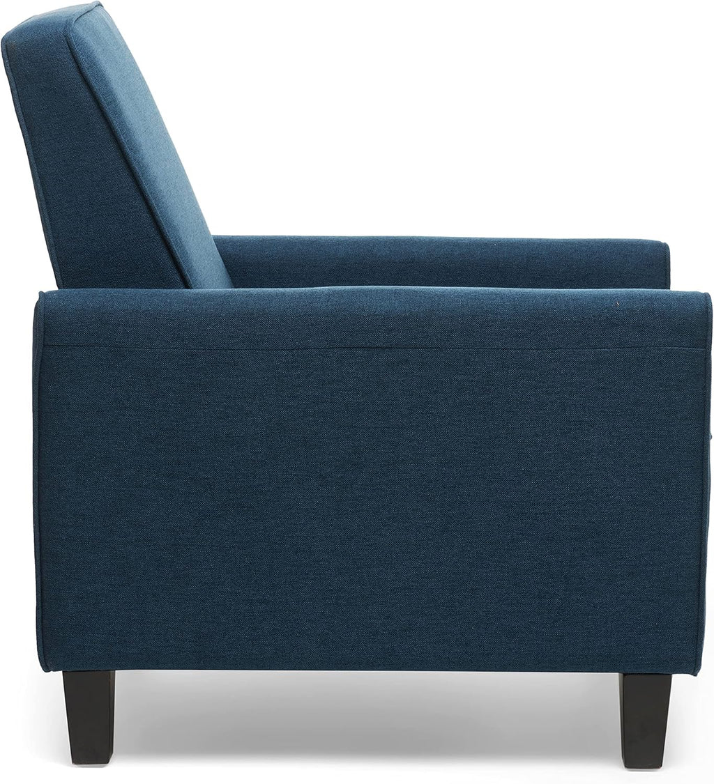 Christopher Knight Home Emmie Fabric Recliner (Set of 2), Navy Blue, Dark Brown