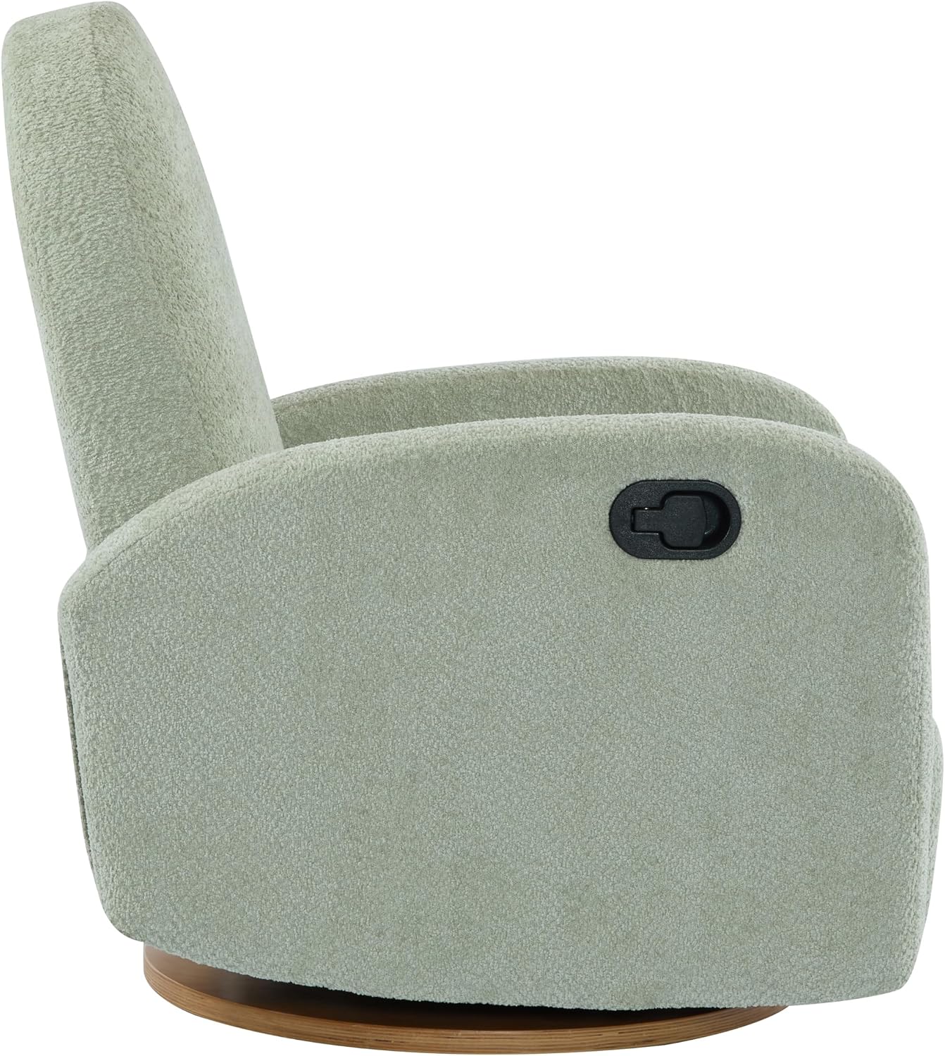 Christopher Knight Home Sidney Boucle Fabric Upholstered 360° Swivel Chair, Push-Back Recliner, Solid Wood Glider Recliner with Rotation, Living Room Lounge Chair, Adjustable Backrest, Greyish Green