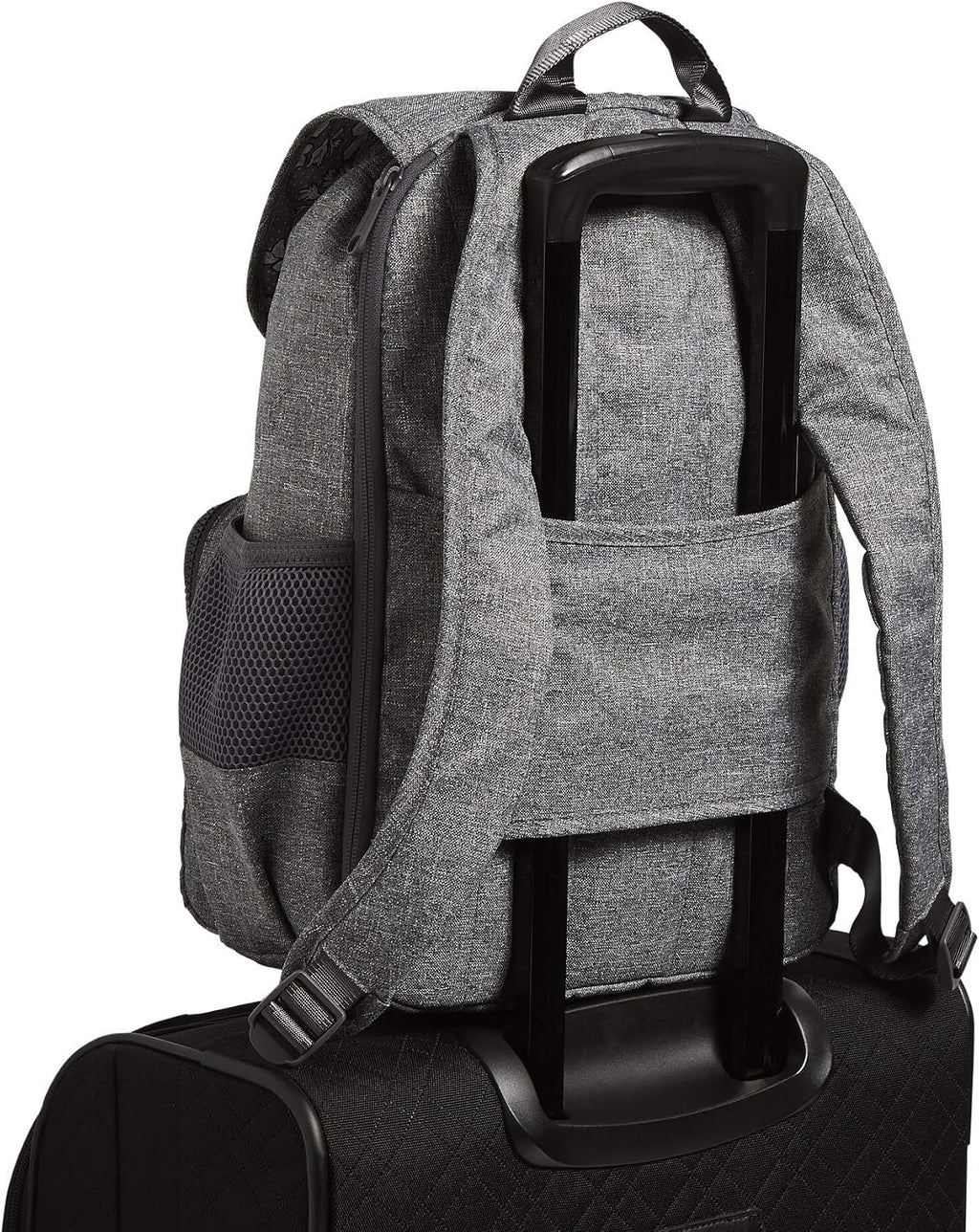 Vera Bradley Women's Recycled Lighten Up Reactive Daytripper Backpack, Gray Heather, One Size