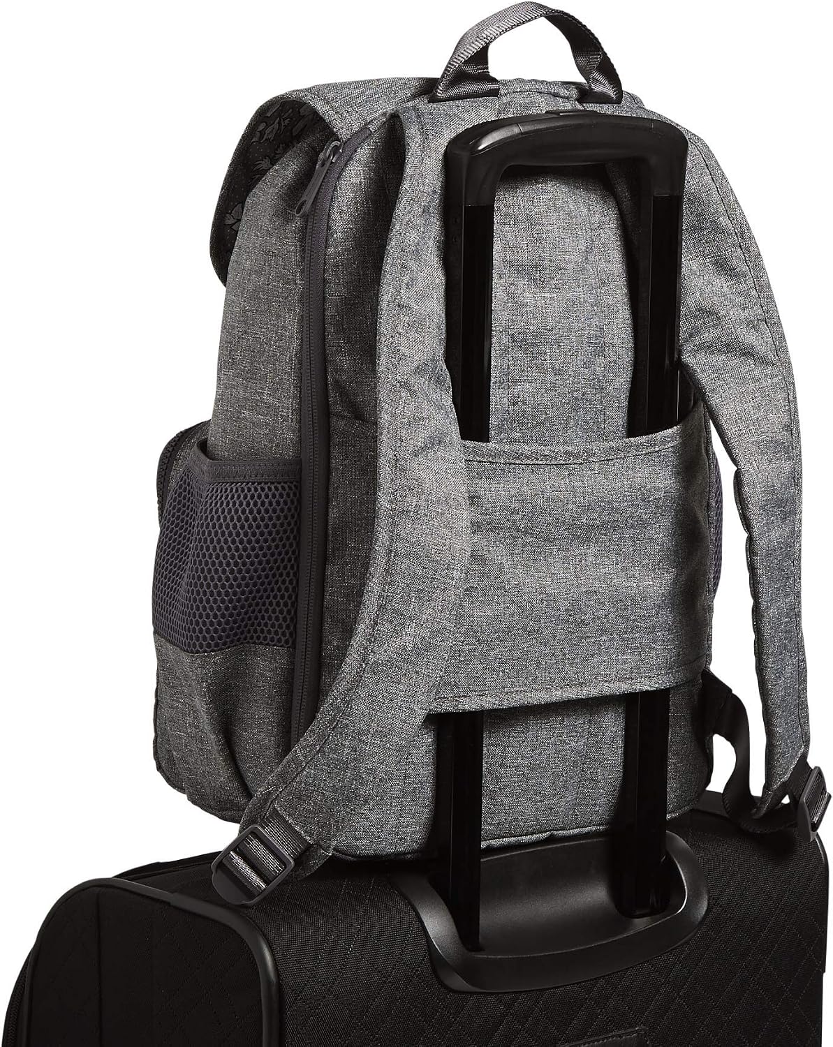 Vera Bradley Women's Recycled Lighten Up Reactive Daytripper Backpack, Gray Heather, One Size