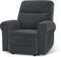 MCombo Wall Hugger Power Recliner Chair for Small Spaces RV Living Room, USB & Type-C Charging Ports, Extra Wide 24' Seat, Rolled Arm Electric Reclining Chair, Pet-Friendly Fabric PR630 (Dark Grey)