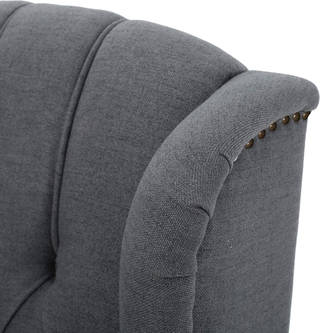 Christopher Knight Home Earlean Fabric Recliner (Set of 2), Charcoal, Dark Brown