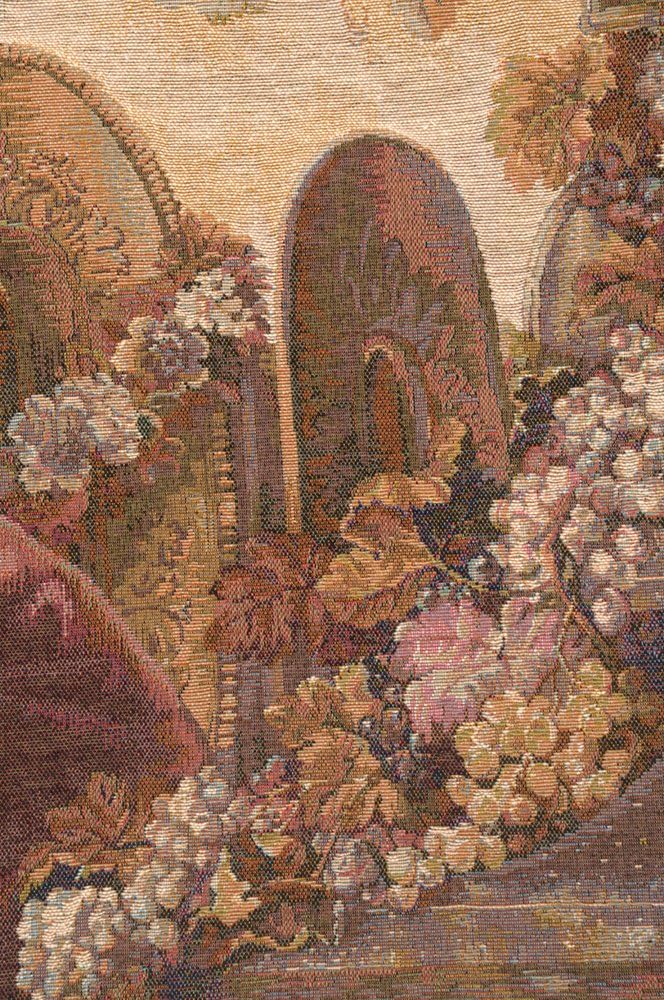 Charlotte Home Furnishings Inc. Vase And Raisins French Tapestry Wall Hanging, 32 x 44 Inch, Viscose Cotton and Polyester Blend Wall Art, Perfect For Home Decor, Wall Decor by J.B.Monoyer
