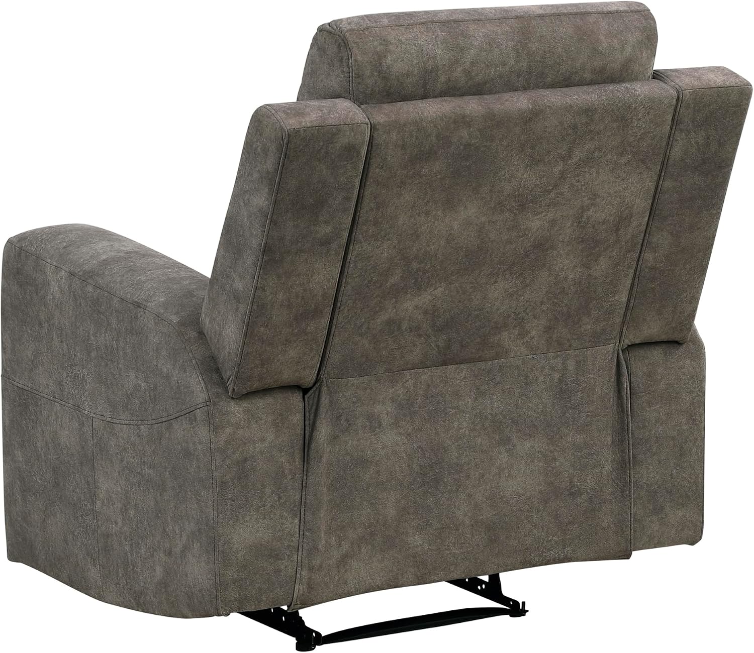 Lexicon Manual Recliner Chair, Textured Microfiber Reclining Sofa Chair, Home Theater Seating, Wall Hugger, Track Arms, Manual Recliner for Living Room/Office/Apartment, Easy Assembly, Brown