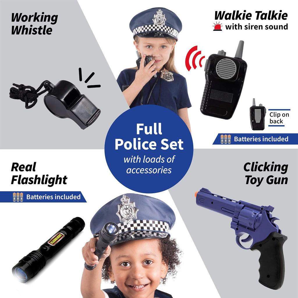Born Toys 6-in-1 Kids' Dress Up & Pretend Play - Kids Costumes for Boys & Girls Ages 3-7 (Firefighter, Astronaut, Scientist, Construction, Pirate. Office Set anad Police)