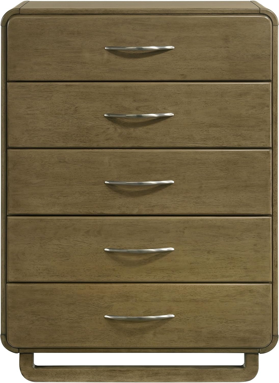 Coaster Home Furnishings - Amsbury - Wood - 5-Drawer Chest with Matte Nickel Hardware, Metal Glides and Curved Handles - Transitional - Bedroom - Nutmeg - 224275
