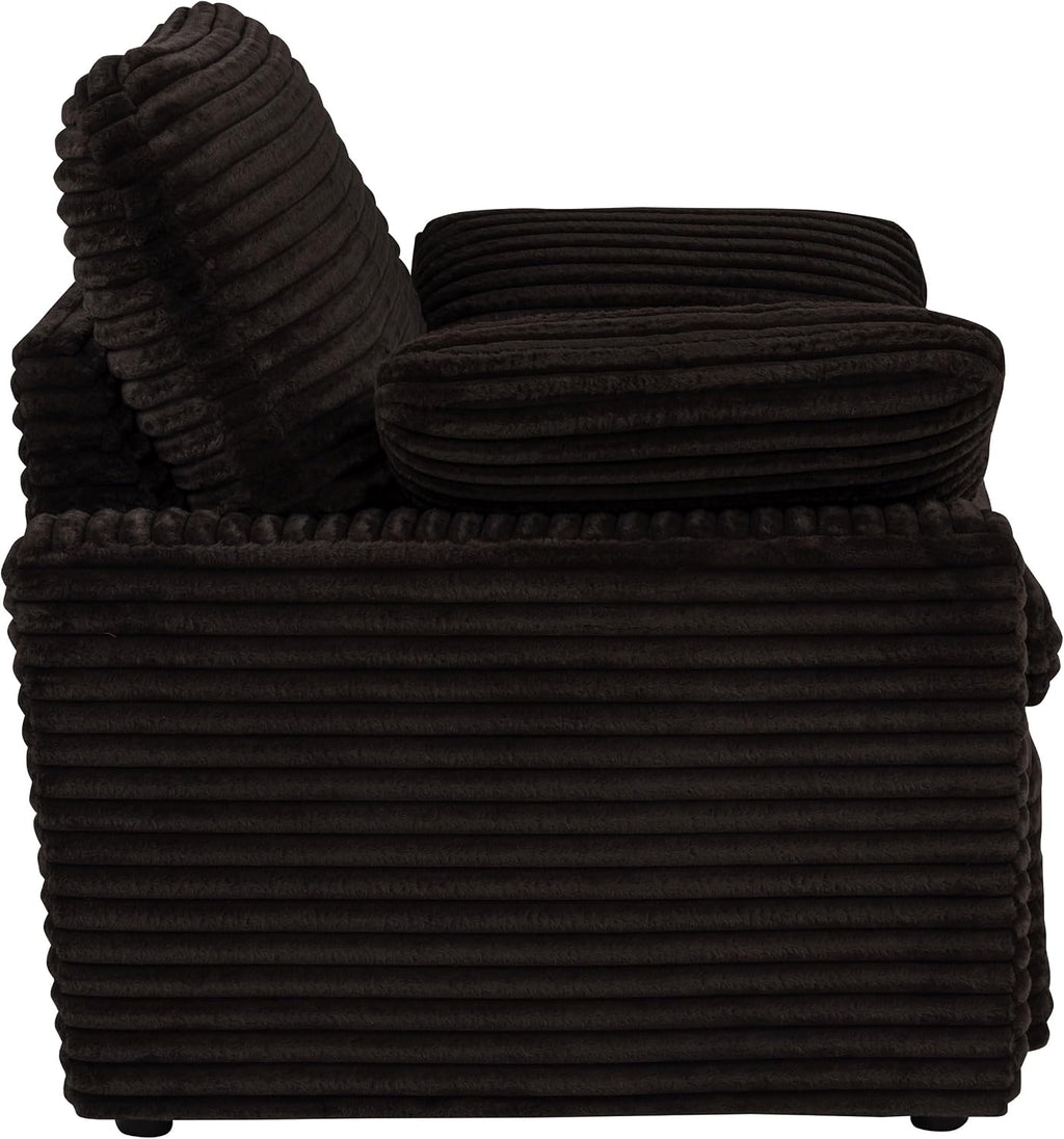 Coaster Home Furnishings - Collins - Wood and Fabric - Power Recliner with Horizontal Tufted Detail, Padded Arms, and Reversible Cushions - Living Room - Chocolate Brown - 610353P