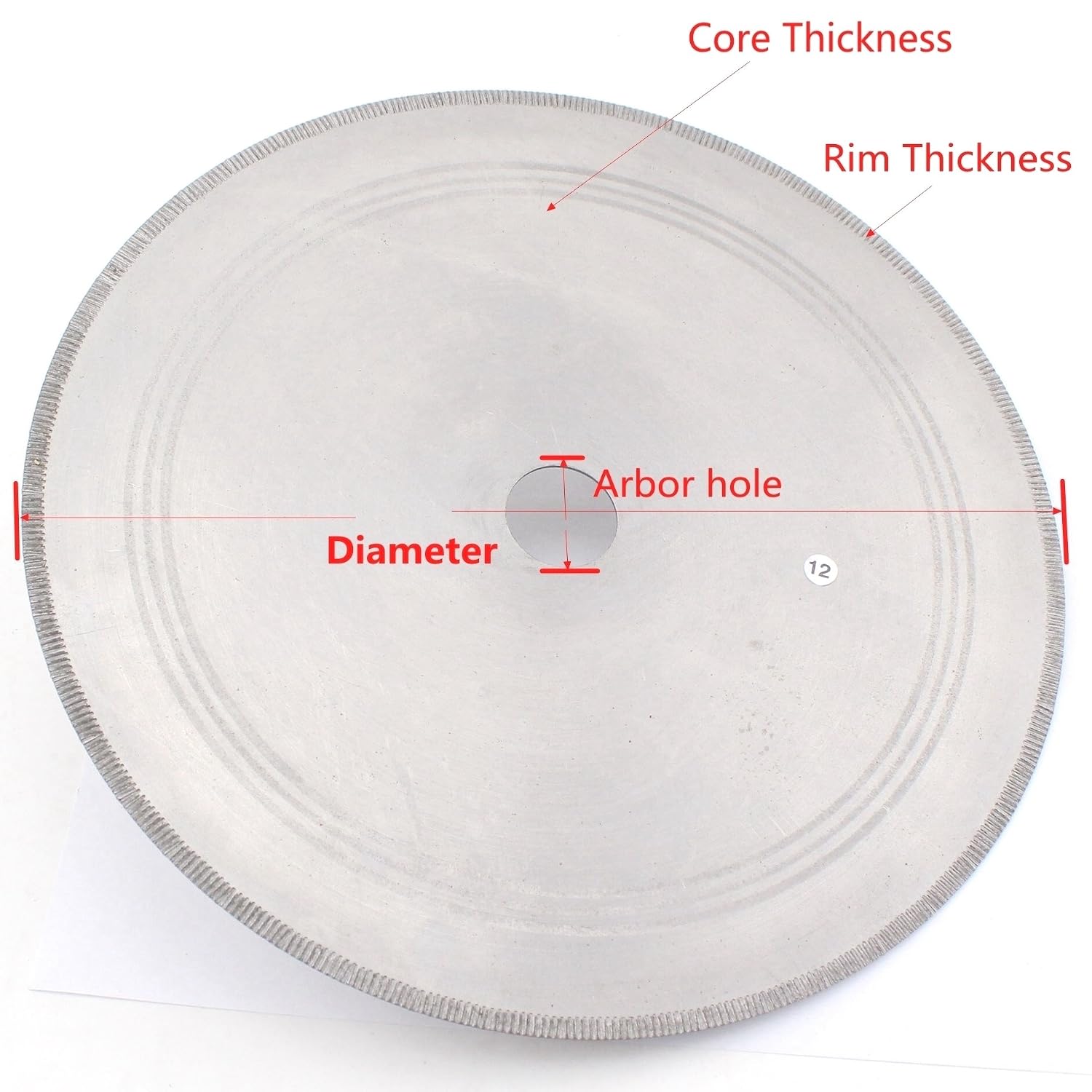 ILOVETOOL 18' inch 450mm Diamond Cutting Disc Lapidary Saw Blade Arbor Hole 1' with Bushing 5/8''
