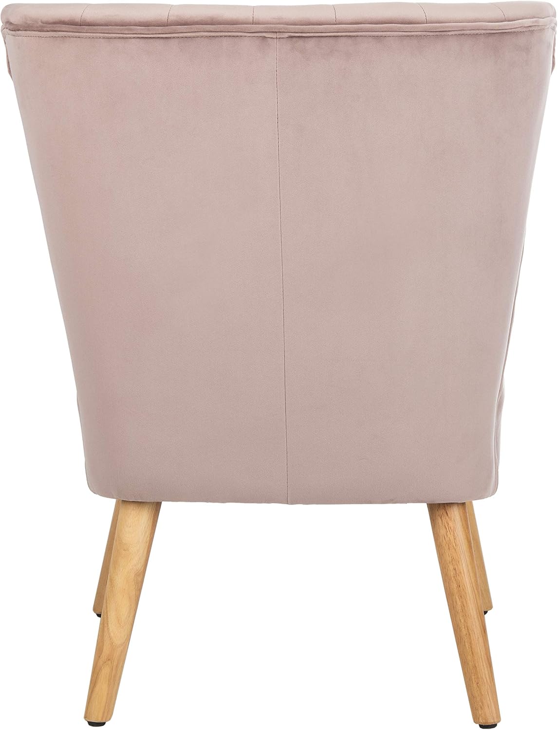Safavieh Home June Retro Glam Mauve Velvet and Natural Accent Chair