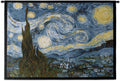 Starry Night by Vincent van Gogh | Woven Tapestry Wall Art Hanging | Post-Impressionist Masterpiece of Saint-Remy-de-Provence Abstract Landscape | 100% Cotton USA Size 53x40