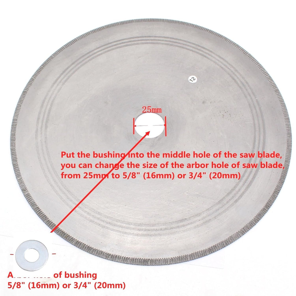 ILOVETOOL 18' inch 450mm Diamond Cutting Disc Lapidary Saw Blade Arbor Hole 1' with Bushing 5/8''