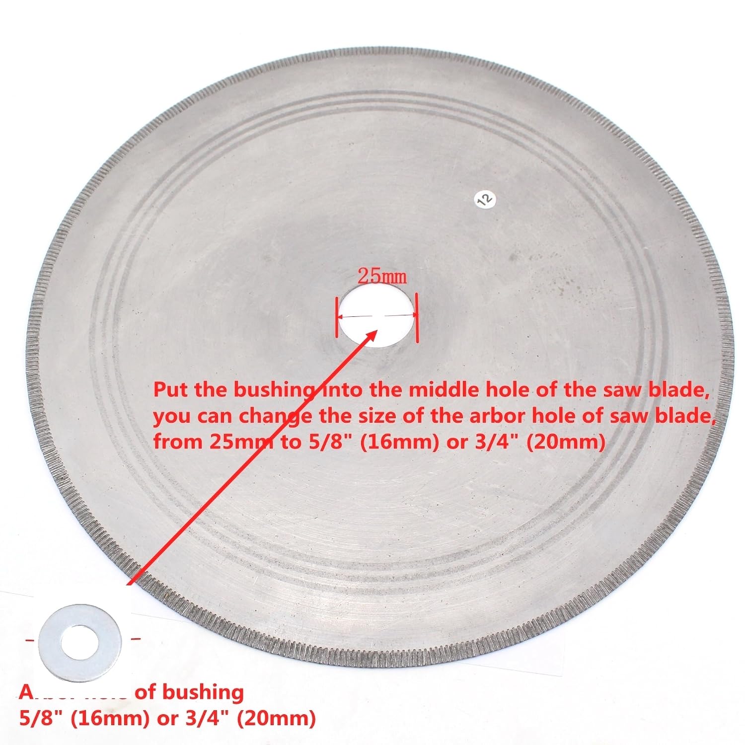 ILOVETOOL 18' inch Diamond Cutting Disc Lapidary Saw Blade Arbor Home 25mm