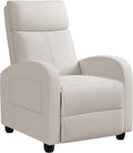 JUMMICO Recliner Chair Adjustable Home Theater Single Recliner Sofa Furniture with Thick Seat Cushion and Backrest Modern Living Room Recliners (Fabric, Beige)