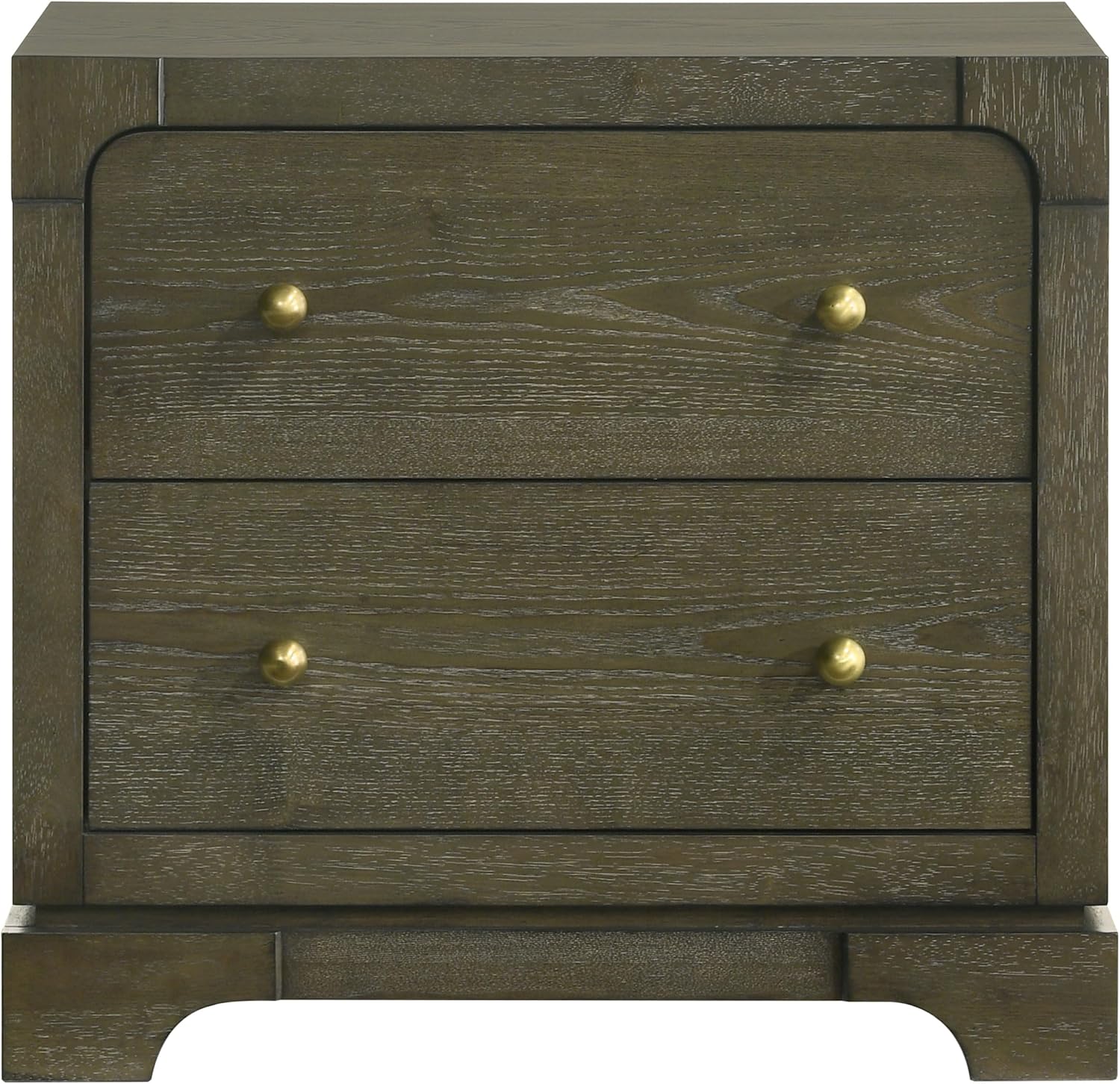 Coaster Home Furnishings Gran Park Modern Classic Wood 2-Drawer Bedroom Nightstand Bedside Table Organizer Unit Dark Cocoa 224932
