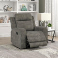 Lexicon Manual Recliner Chair, Textured Microfiber Reclining Sofa Chair, Home Theater Seating, Wall Hugger, Track Arms, Manual Recliner for Living Room/Office/Apartment, Easy Assembly, Brown